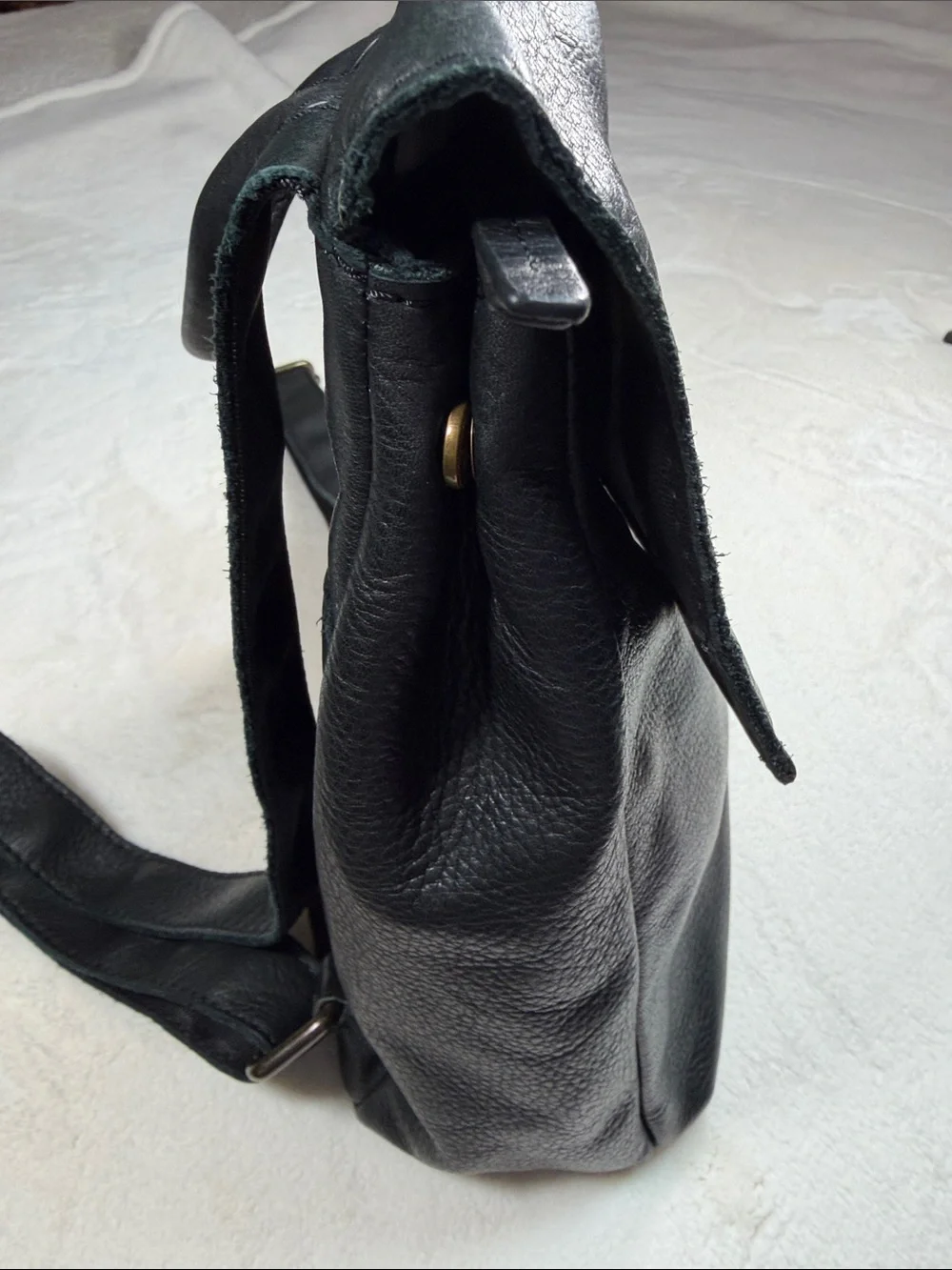American Leather Co. Liberty Black Leather Backpack